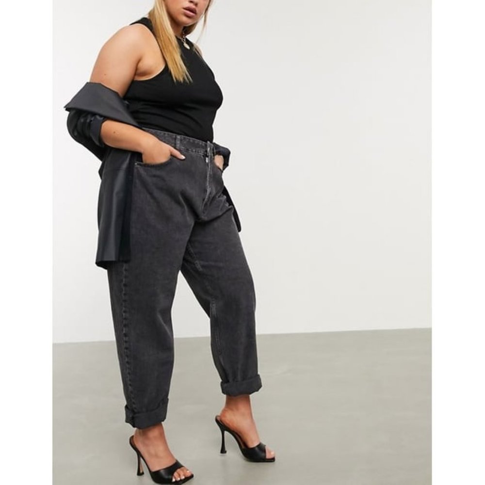ASOS DESIGN Curve High Rise 'slouchy' Mom Jeans